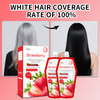 100% couvrent les cheveux de cheveux blancs de pomme noire crème