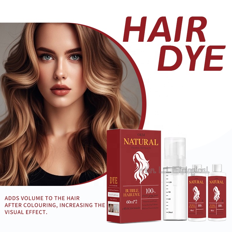 Foam hair dye shampoo