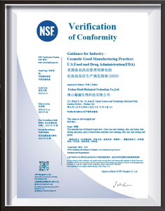 NSF-Verification of Conformity