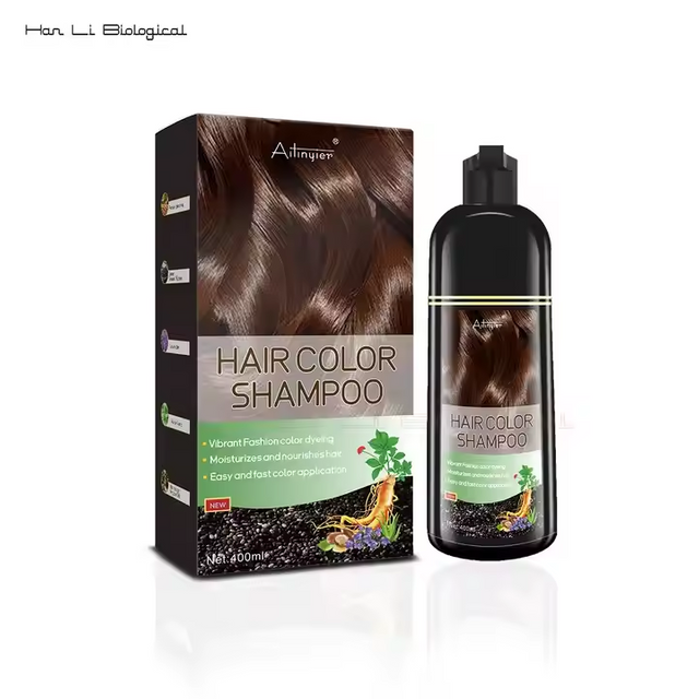 Customized 400ml Semi-Permanent Herbal Hair Color Shampoo